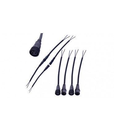 Наружный водонепроницаемый коннектор папа-мама 2.5мм 0.3м (19313)