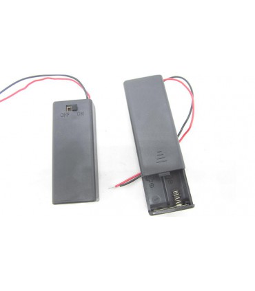 Холдер бокс для аккумуляторов батареек 2*AAA 2*10440 с крышкой (15452)