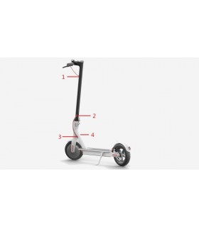 Заглушка правая резиновая для электросамоката Xiaomi M365 красная (17366)