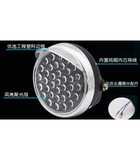 Фара для электроскутера мотоцикла 12-80V 36W 18см (17465)