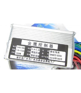 Контроллер управления электровелосипедом под литий 24V 36V 250W (15662)