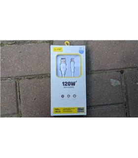 Кабель для зарядки iPhone мощный 120W USB Lighting (19300)