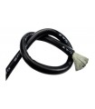 Изолированный кабель многожильный силикон 12AWG 4.5mm 200C черный 1м (19201)