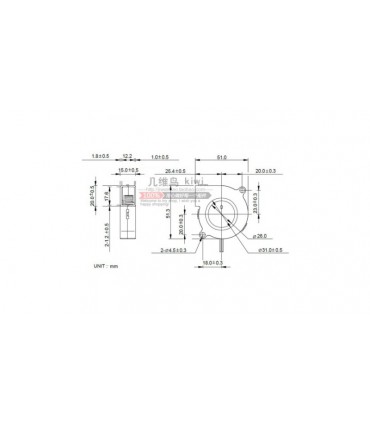 Вентилятор охлаждение экструдера DC12V 2pin 3D-принтер DIY 5015 (12343)