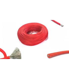 Изолированный кабель многожильный силикон 12AWG 4.5mm 200C красный 1м (15087)