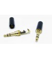 Аудио штекер медный позолоченный стерео 3.5мм mini jack 24K (16348) Аудио штекер медный позолоченный стерео 3.5мм mini jack 24K (16348)