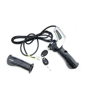 Комплект ручка газа с индикатором заряда и замком зажигания 24V (15192)