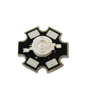 Светодиод LED на радиаторе 1W 620-625nm красный (17134)