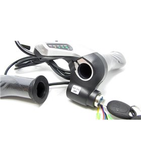 Комплект ручка газа с индикатором заряда и замком зажигания 24V (15192)