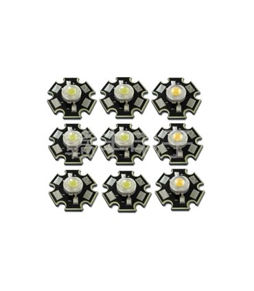Светодиод LED на радиаторе 1W 1500-1600K красный (17130)