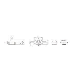Кнопка с фиксатором в фонарь LED CREE (12034)