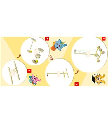 STEM-конструктор механическая движущейся тележка, которая приводится в движение силой земного притяжения (16456)