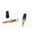Аудио штекер медный позолоченный стерео 3.5мм mini jack 24K (16348) Аудио штекер медный позолоченный стерео 3.5мм mini jack 24K (16348)