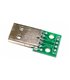 Штекер USB на плате USB-A PCB с распиновкой (16037)