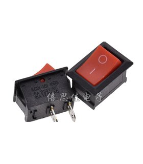 Переключатель кнопка KCD1-101 250V 6A без подсветки (11506)