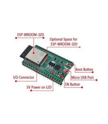 Плата разработки ESP32 DevKitC WROOM-32U с IPX (16843)