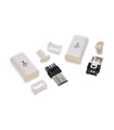 Штекер разборной micro usb белый для замены в кабелях (17397) Штекер разборной micro usb белый для замены в кабелях (17397)