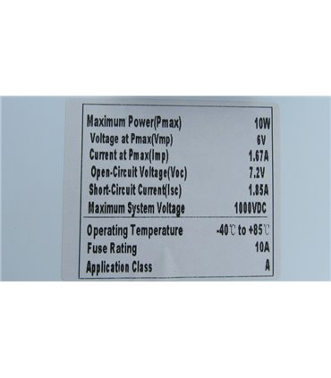 Солнечная панель поликристалл 10W 6V 35*25см (18914)