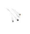 Кабель для зарядки телефона micro usb 4в1 20см белый (17302) Кабель для зарядки телефона micro usb 4в1 20см белый (17302)