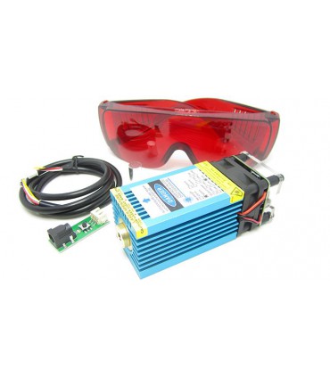 Лазерный модуль с драйвером и вентилятором 3pin PWM 450nm 15W (15990)