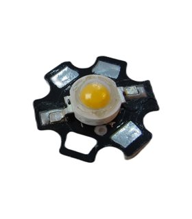 Светодиод на радиаторе 5W 1800-2000K желтый (18654) Светодиод на радиаторе 5W 1800-2000K желтый (18654)