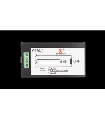 Счетчик электричества ваттметр AC 80-260V 20A PEACEFAIR PZEM-021 (10539)