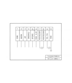 Дисплей LCD LX12864L1 LX12864P1 53*40мм зеленый (16372)