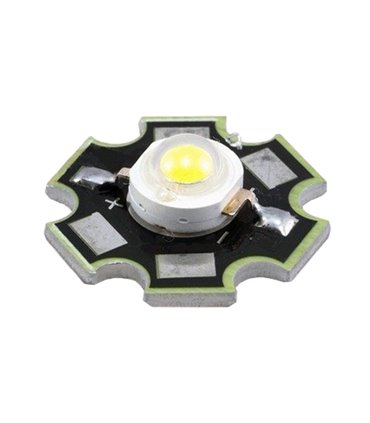 Светодиод LED на радиаторе 3W 6000-6500K белый (17137)