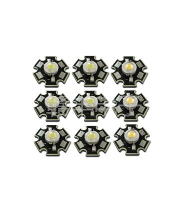 Светодиод LED на радиаторе 3W 6000-6500K белый (17137)