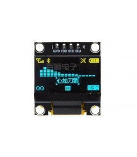 Дисплей OLED 0.96-дюймовый i2c желто-синий однокристальный (17239)