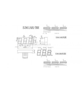 Цифровой индикатор F5361AH общий анод (16180)