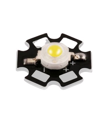 Светодиод LED на радиаторе 3W 3000-3200K теплый (17136)