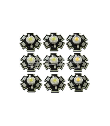 Светодиод LED на радиаторе 3W 3000-3200K теплый (17136)