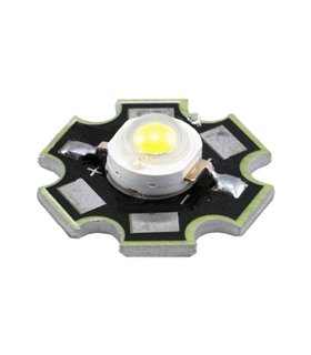 Светодиод LED на радиаторе 1W 6000-6500K белый (17129) Светодиод LED на радиаторе 1W 6000-6500K белый (17129)