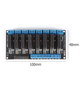 Модуль реле твердотельного 8-канальный на G3MB-202P 5V 2A (17525)