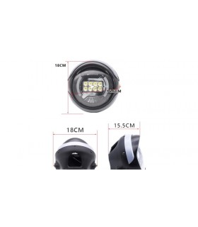 Фара на мотоцикл универсальная 12-60V 15*LED 18см (19306)