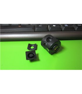 Кнопка для фонаря 22мм задний контакт с насадкой черная (12661)