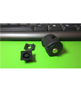 Кнопка для фонаря 22мм задний контакт с насадкой черная (12661)