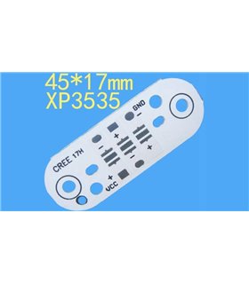 Радиатор алюминиевая подложка CREE XPE XTE CREE3535 3W 45*17мм (17683)