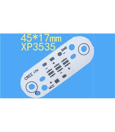 Радиатор алюминиевая подложка CREE XPE XTE CREE3535 3W 45*17мм (17683)