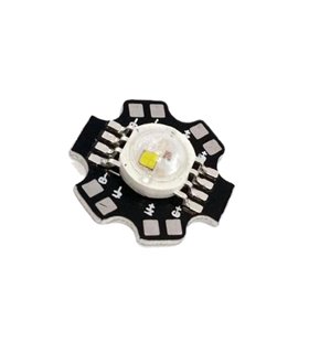 Светодиод RGBW с радиатором 6000K 30mil 4*1W 350mA (12567)