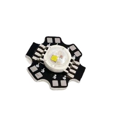 Светодиод RGBW с радиатором 6000K 30mil 4*1W 350mA (12567)