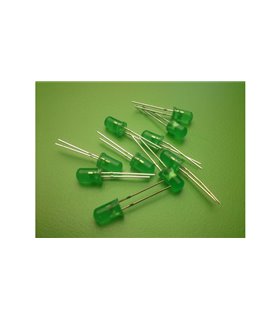 Светодиод LED F5 GREEN зеленый 10шт (11413)