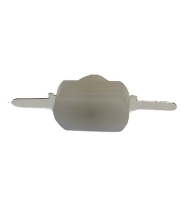 Кнопка фонарика белая с фиксацией 12*8*6мм. (19060)