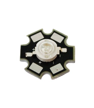 Светодиод LED на радиаторе 3W 520-525nm зеленый (17140)