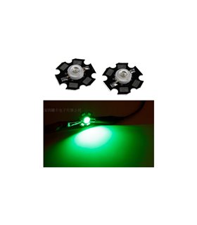 Светодиод LED на радиаторе 1W 520-525nm зеленый (17132) Светодиод LED на радиаторе 1W 520-525nm зеленый (17132)
