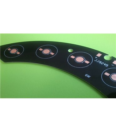 LED радиатор светодиод алюминий 6 диодов 198x35мм (11229)