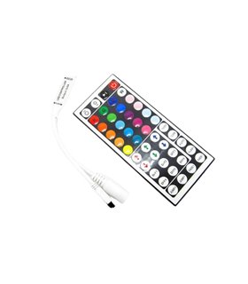 RGB контроллер светодиодных лент 3*2A 44 кнопки (11350) RGB контроллер светодиодных лент 3*2A 44 кнопки (11350)