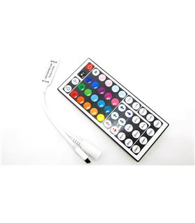 RGB контроллер светодиодных лент 3*2A 44 кнопки (11350) RGB контроллер светодиодных лент 3*2A 44 кнопки (11350)