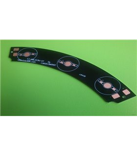 LED радиатор светодиод алюминий 3 диодов 145x25мм (11230)